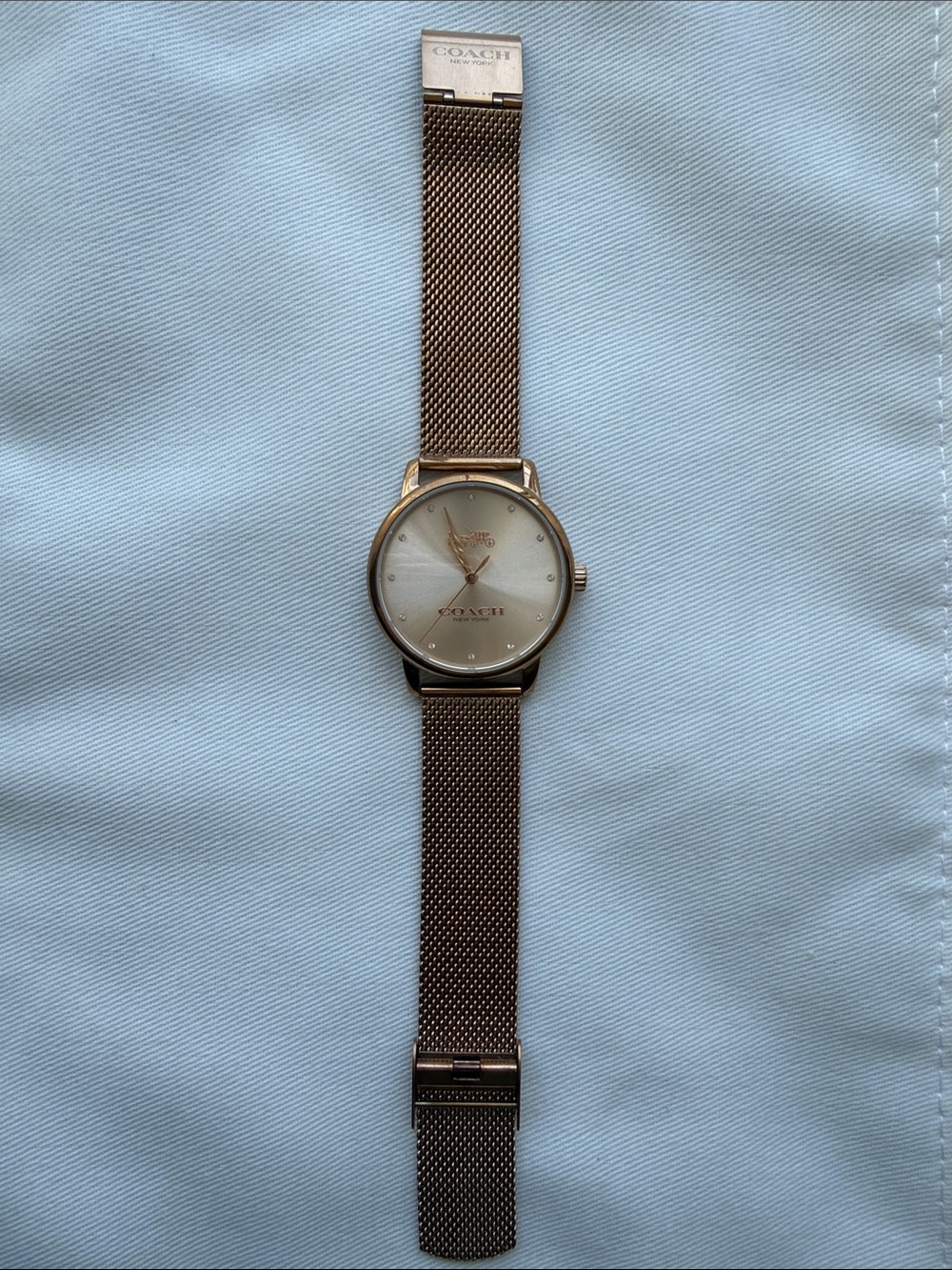 Coach Rose Gold Mesh Strap Ladies Watch
